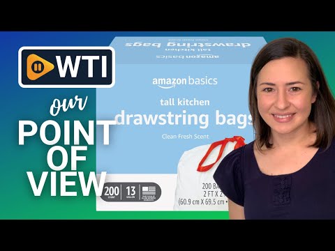 Amazon Basics Tall Kitchen Drawstring Trash Bags - WTI product video review