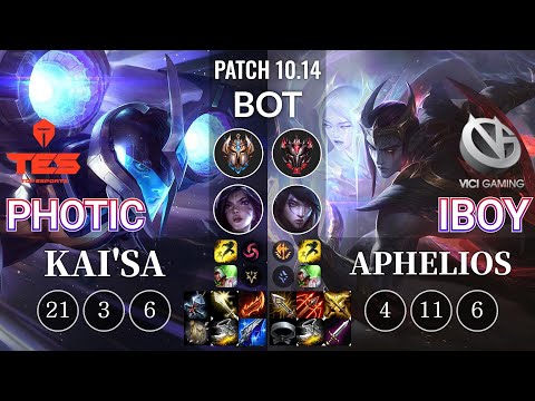 TES Photic Kai'Sa vs VG iBoy Aphelios Bot - KR Patch 10.14