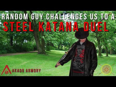 Rando in the the Park Challenges us to a Katana Duel with STEEL SWORDS | TDS 001
