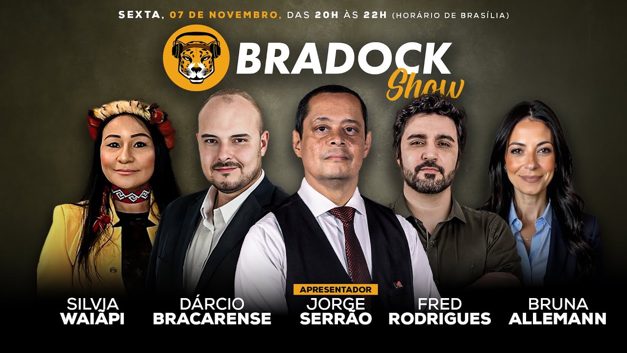 Bradock Show 07/11/25 - Serrão, Dárcio Bracarense, Silvia Waiãpi, Fred Rodrigues e Bruna Allemann