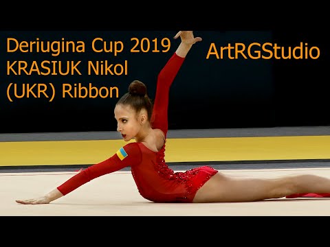 KRASIUK Nikol (UKR) Ribbon - Junior - 2019 DERIUGINA CUP Grand Prix