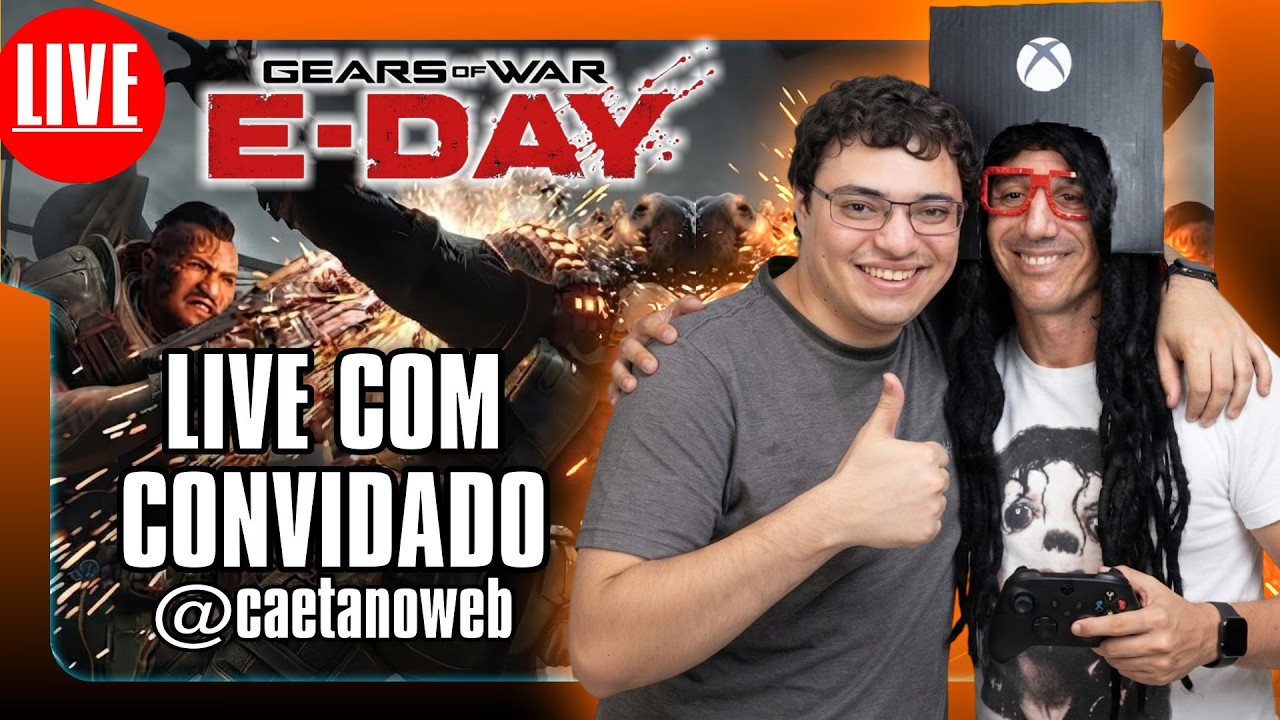 🎮🚨AO VIVO - LIVE COM CONVIDADO @caetanoweb JOGANDO Gears  of War: E-Day #GearsofWarEDay