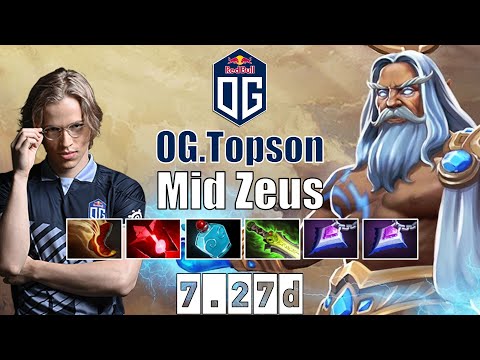 Zeus | OG.Topson | Mid Zeus | 7.27d Gameplay Highlights