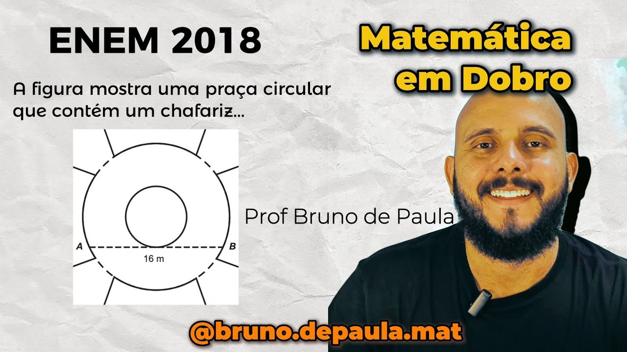 [ENEM 2018] 🔵 153 - A figura mostra uma praça circular que contém um chafariz