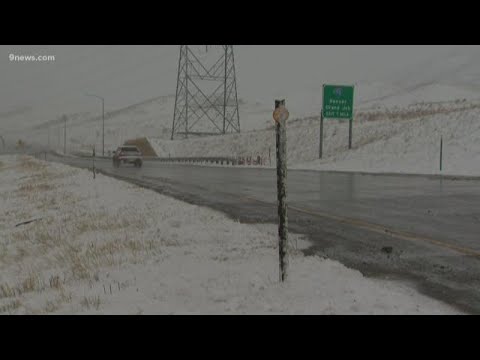 A totaled police car on a snowy road saved this woman's life