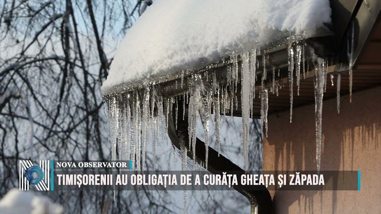 TIMIȘORENII AU OBLIGAȚIA DE A CURĂȚA GHEAȚA ȘI ZĂPADA