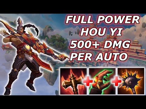 FULL POWER HOU YI 500+ DMG NON CRIT! - Season 9 Masters Ranked 1v1 Duel - SMITE