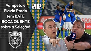 Vampeta se irrita e bate boca com Flavio Prado sobre a seleção brasileira