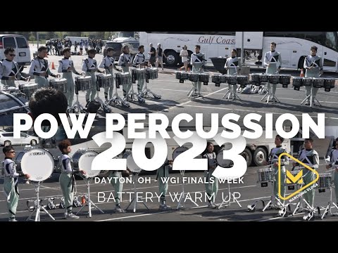 POW Percussion 2023  - Battery Warm Ups  - WGI FINALS WEEK