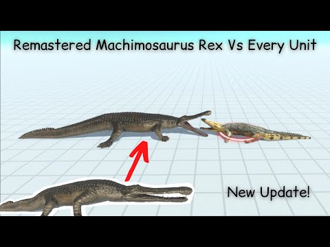 New Update! Remastered Machimosaurus Rex Vs Every Unit ARBS |Animal Revolt Battle Simulator