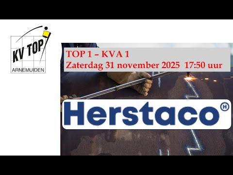 TOP 1 - KVA 1 , zaterdag 31-01-2026, aanvang livestream 17:50, wedstrijd start 18:00 uur