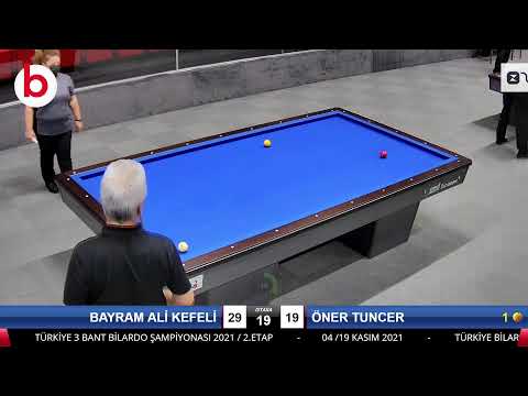 BAYRAM ALİ KEFELİ & ÖNER TUNCER Bilardo Maçı - 2021 TÜRKİYE ŞAMPİYONASI 2.ETAP-8.TUR