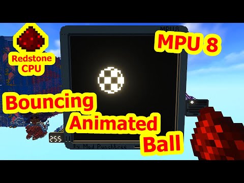 Mod Punchtree - MPU 8 Bouncing Amiga Ball [ 3.3 Hz Minecraft Redstone CPU ]