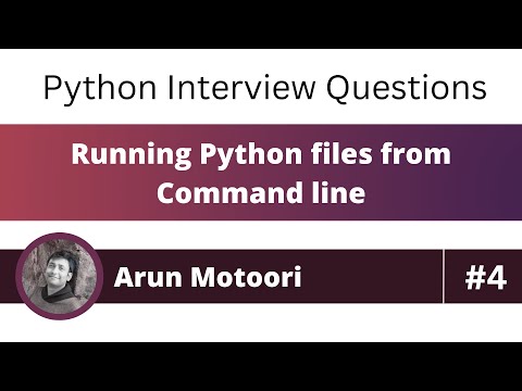 How To Run Python Files From Command Line Python Interview Question 4
