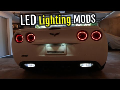 Sylvania ZEVO LED vs SilverStar | HID vs PIAA Extreme | Corvette C6 Headlight Reverse & Fog UPGRADE