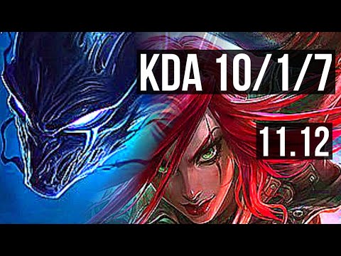 NOCTURNE vs KATARINA (MID) | 10/1/7, 2.1M mastery, 900+ games, Godlike | KR Diamond | v11.12