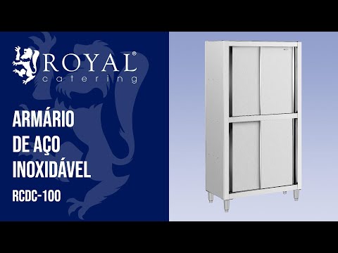 vídeo - Armário de aço inoxidável - 1000 x 500 x 1800 mm - Royal Catering