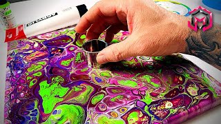 Is It RUINED??? Acrylic Pour Painting Abstract Art Tutorial and Fluid Art Therapy