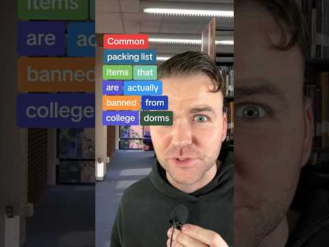 Common packing list items that are actually banned from college dorms 🚫  #collegelife