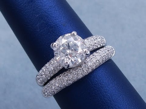 2.60 ctw Round Brilliant Cut H SI2 Diamond Engagement Ring Set - BigDiamondsUSA