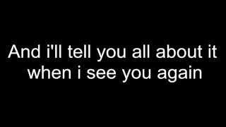 See you again Instrumental with lyrics