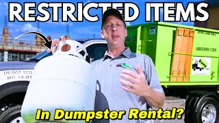 What Items You Can't Place In A Dumpster Rental w/Bin There Dump That