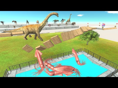Broken Bridge  Testing - All Units vs Giant Squid - Animal Revolt Batlle Simulator