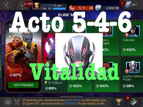 Qué pasó raza,vamos por vitalidad!!-Acto 5-4-6 / Marvel Contest of Champions