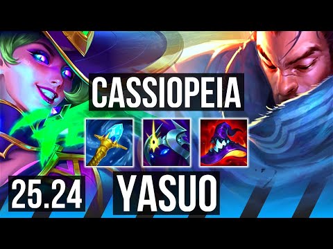 CASSIOPEIA vs YASUO (MID) | Good KDA: 16/1/5 | NA Master | 25.24