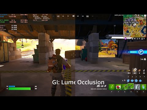 Fortnite | Unreal Engine 5.1 | Nanite ON vs OFF | Lumen ON vs OFF | Reflection ON vs OFF