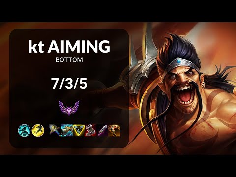 kt Aiming Draven vs Kai'Sa BOTTOM - KR MASTER Patch 13.13