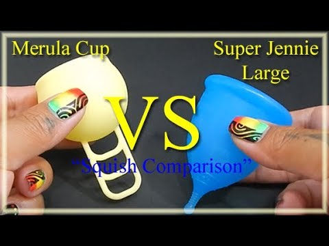 Merula Cup vs Super Jennie Lg "Squish" - Menstrual Cups