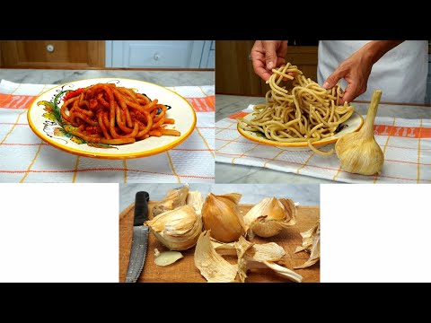 PASTA PICI ALL' AGLIONE RICETTA ORIGINALE TOSCANA \ PASTA PICI WITH GARLIC ORIGINAL RECIPE TUSCANY