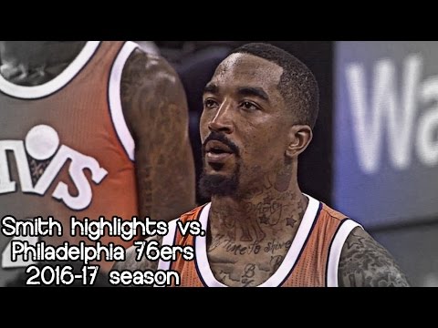 JR Smith 14 pts & 4 reb vs. 76ers (NBA RS 2016/2017) - JR SWISH!