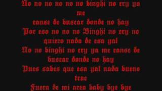 Binghi no cry morodo(Letra)