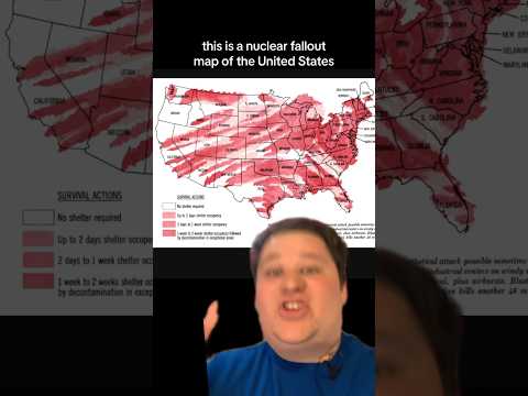 NUCLEAR FALLOUT MAP OF USA #history #usa #map #america #ww3 #nuclear #nuke #fallout