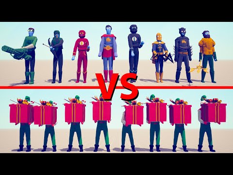 DC Team vs PRESENT ELF Team - Totally Accurate Battle Simulator TABS