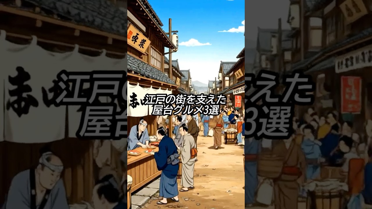 江戸の街を支えた屋台グルメ3選。世界最速の都市を支えた「爆速グルメ」の正体