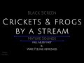 Black Screen 10 Hours - Crickets and Frogs by a Stream - Cricket Sounds - Frog Sounds - Water Sounds