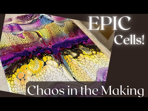 #245 Chaos in the Making Swipe EPIC CELLS! | Acrylic Pour Painting | Abstract | Fluid Painting