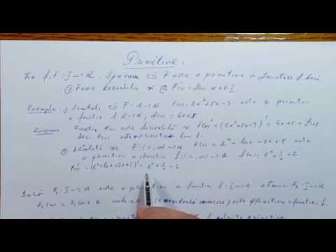 Primitive - Analiza Matematica - Clasa a XII-a 120401-01