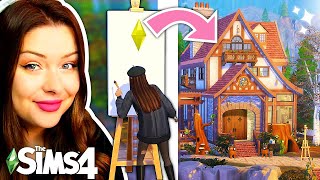 My Sim Decides Her Own Build By PAINTING in The Sims 4