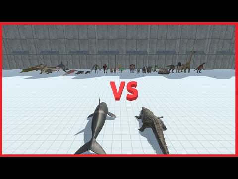 PURUSSAURUS & ORCA VS BOSS & MINI BOSS - ANIMAL REVOLT BATTLE SIMULATOR
