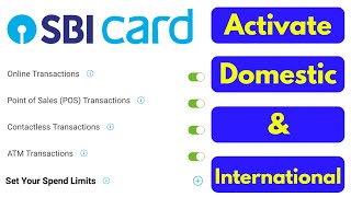 How to activate sbi credit card for international & domestic usage | Enable Online Transactions