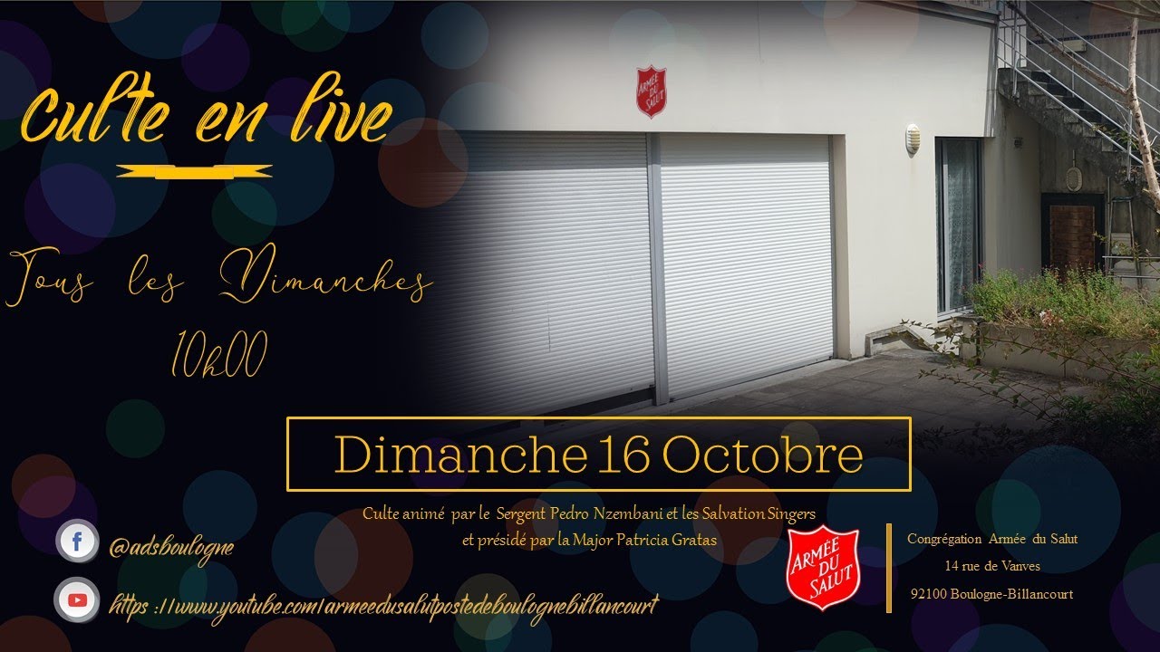 Watch video Culte du dimanche 16 Octobre Culte du dimanche 16 Octobre