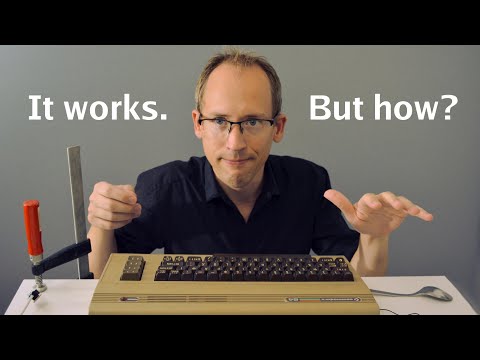 I turned my C64 into a Theremin (with a spoon, a clamp, and six more components).