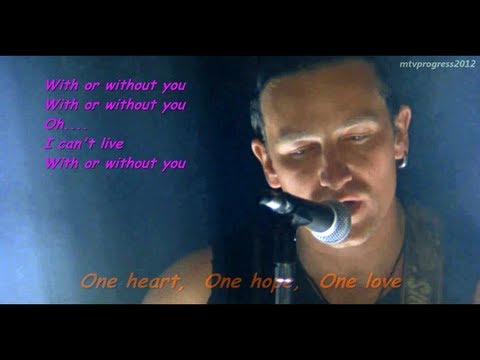 U2 - With Or Without You ( live 1987 )[ lyrics ]