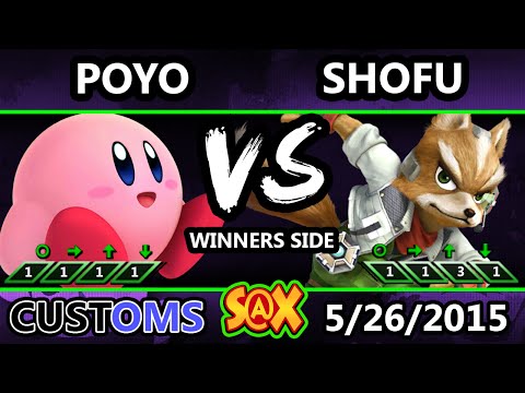 S@X 101 Customs - Shofu (Fox) vs Poyo (Luigi, Kirby) SSB4 Tournament - Smash Wii U - Smash 4