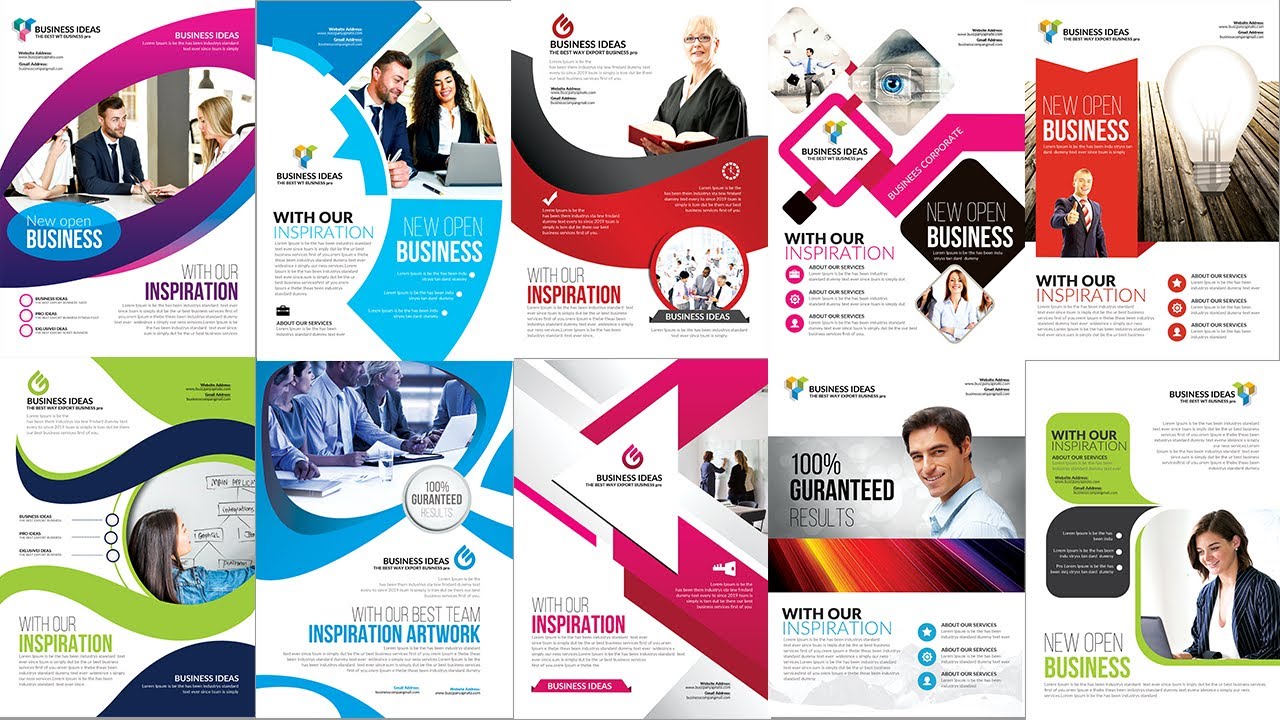 10 Business Flyer Bundle  In PSD Files |English| |Photoshop Tutorial|