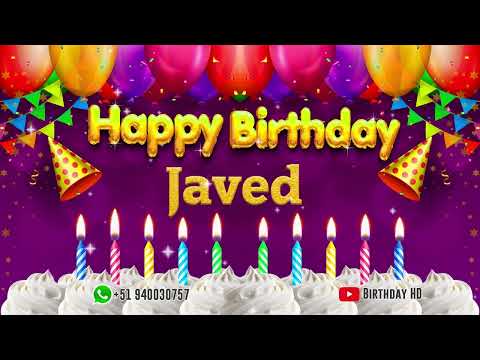 Javed Happy birthday To You - Happy Birthday song name Javed 🎁